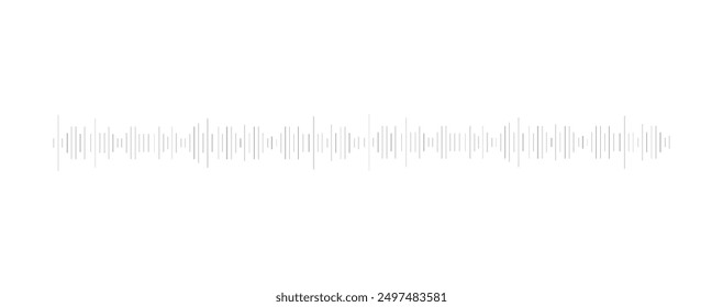 Black and white audio spectrum simulation on white background use for music and computer calculating concept	