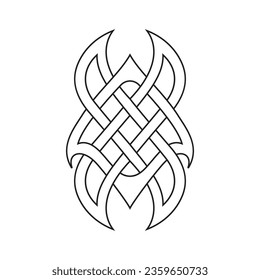 black white authentic celtic knots Vector Illustration