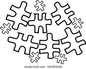 BLACK AND WHITE AUTISM COLORING PAGE