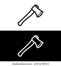 black and white axe icon