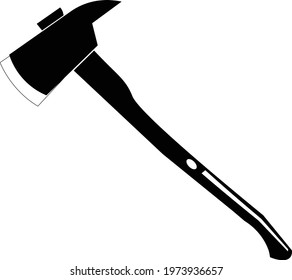 Black and white axe icon vector