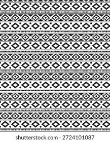 Padrão Tribal Asteca Preto e Branco