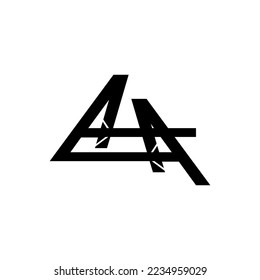 black and white back letter a logo design	