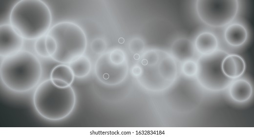 Black and white background with abstract circles