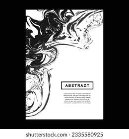 Black and white background with abstract texture paint ornament art isolated