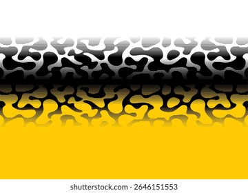 Fundo preto e branco com padrão de pele animal, réptil, peixe. Elemento de design listrado moderno para cartazes, embalagem, capas, branding e web design. Gradiente do vetor