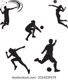 Icono de atleta de fondo blanco y negro