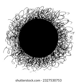 black and white background with big hole