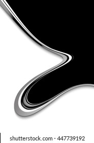 Black and white background. Brochure flyer design vector template. Abstract luxury background with wave