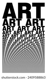 El fondo blanco y negro compuesto por una gran cantidad de arte disminuyó las palabras. Tipografía de artículos de periódicos para uso de papel tapiz. Ilustración vectorial.
