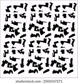 Black and white background design in the form of housing land plots