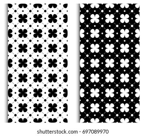 black and white  background  for design. seamless pattern set. Texture, background  for textiles, home decor, web design. 