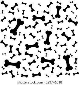 Black and white background with dog bone