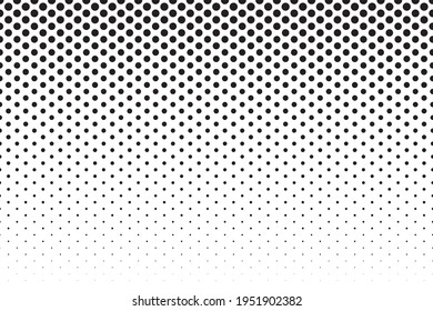 Black and white background with dot spot pattern. Seamless textured vector Illustration.