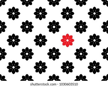black and white background flowers