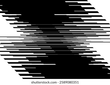 Black and white background with gating effect from lines, dynamic flickering. Geometric and minimalistic style, Vector pattern with transition. ideal for modern design, prints and digital projects.