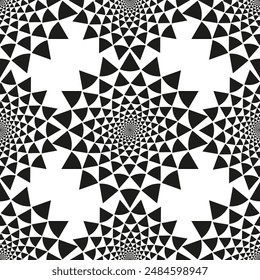 Black and white background. Geometric patterns in black on a white background.