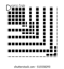 Black and white background. Geometric shapes in motion, moire effects and optical illusions.