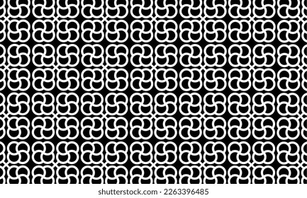 Black and white background geometrical pattern design for carpets, rugs, or textile texture.