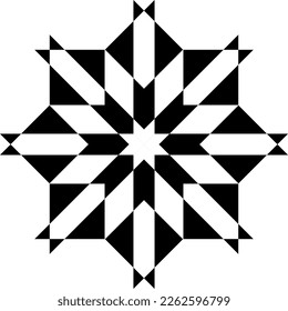 black and white background graphic element circle mandala. 
