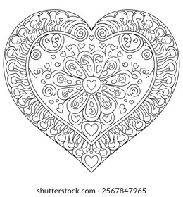 A black and white background the heart shep flower mandala 