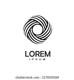 vector de diseño de logotipo de fondo negro y blanco