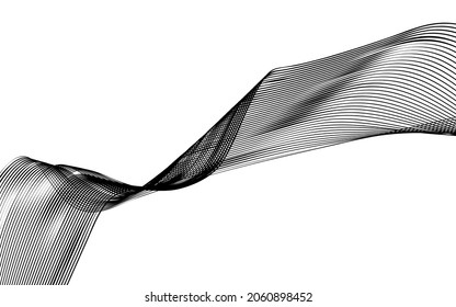 black and white background, modern wavy line illustration vector for, logo, card, banner, web and printing.