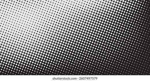 Black white background with monochrome dotted texture. Polka dot pattern template vector dots pattern. eps 10