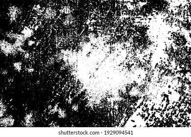 Black and white background. Monochrome grunge background. Abstract texture of dirt, dust, blots, chips. Dirty dirty surface