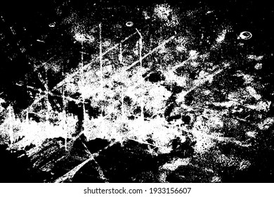 Black and white background. Monochrome grunge background. Abstract texture of dirt, dust, blots, chips. Dirty dirty surface
