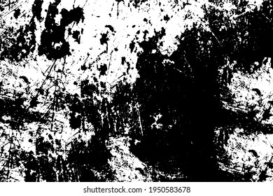 Black and white background. Monochrome grunge background. Abstract texture of dirt, dust, blots, chips. Dirty dirty surface