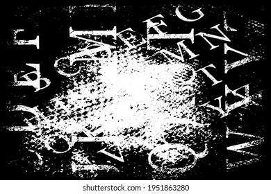 Black and white background. Monochrome grunge background. Abstract texture of dirt, dust, blots, chips. Dirty dirty surface