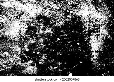 Black and white background. Monochrome grunge background. Abstract texture of dirt, dust, blots, chips. Dirty dirty surface