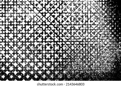 Black and white background. Monochrome grunge background. Abstract texture of dirt, dust, blots, chips. Dirty dirty surface