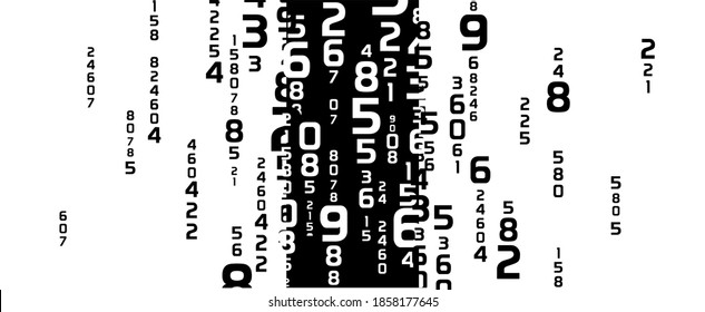 Black And White Background With Numbers	