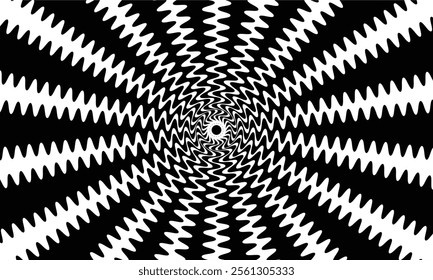 Black and white background optical illusion hypnotic