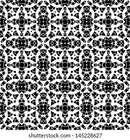 Black and white background, paper lace texture, vector seamless pattern