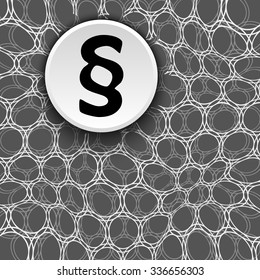 Black and white background with pattern and paragraph symbol