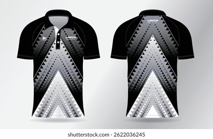 black and white background for polo jersey sport uniform