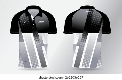 fundo preto e branco para uniforme esportivo polo jersey