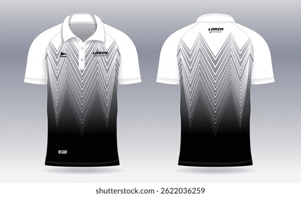 black and white background for polo jersey sport uniform