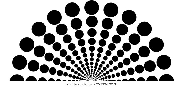 Black and white background with rays from dots