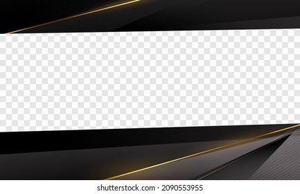 black and white background rectangle banner template with geometric shapes vector illustration