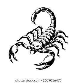 A black and white background the scorpion coloring page 