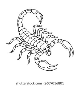 a black and white background the scorpion coloring page 