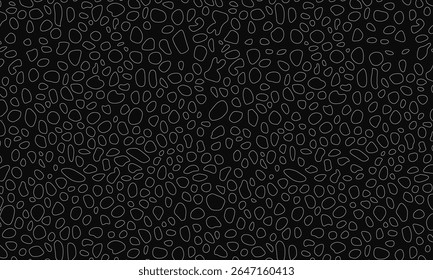 Black and white background with a seamless pattern of small white dots, creating a textured surface with tiny holes. The monochrome design offers a minimalist yet dynamic look, ideal for abstract