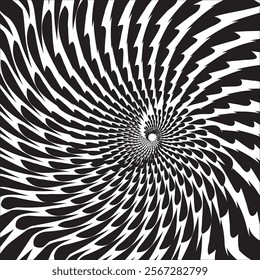 Black And White Background Spiral Abstract Pattern Spiral Circle Stock