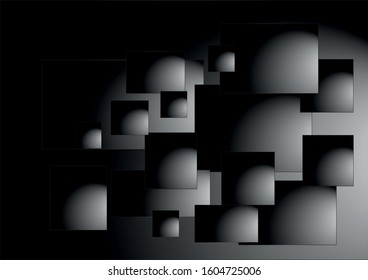 Black and white background with squares