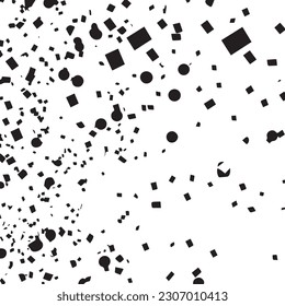 Schwarz-weißer Hintergrund mit Quadraten und Quadraten.