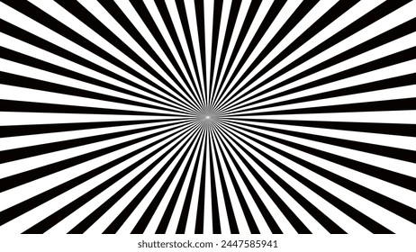 Black and white background with sunburst